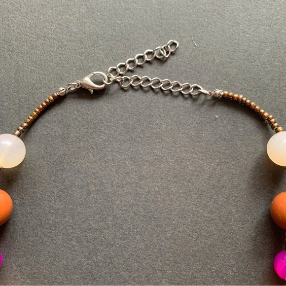 Colorful Glass & Acrylic Bead Necklace - Picture 4 of 6